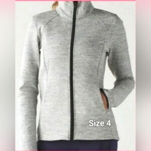 Lululemon INSCULPT SPACER DYED HEATHERED MEDIUM GREY Full Zip Jacket. Size 4.